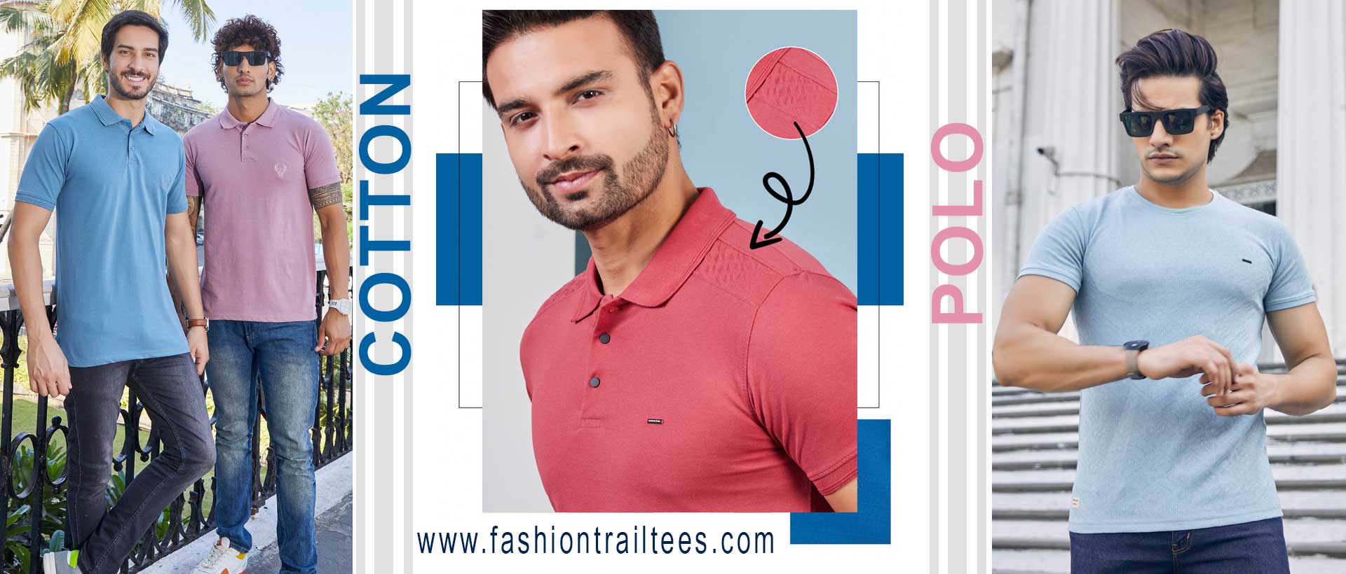 Polo Tshirts Cotton Polo Tees manufacturers India Printed Stripped T-shirts for Men exporter Ludhiana Punjab